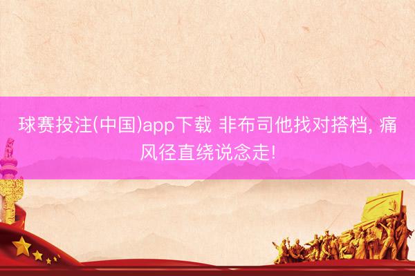 球赛投注(中国)app下载 非布司他找对搭档， 痛风径直绕说念走!