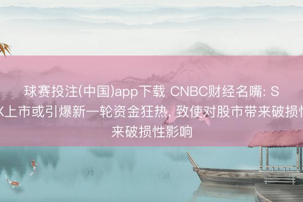 球赛投注(中国)app下载 CNBC财经名嘴: SpaceX上市或引爆新一轮资金狂热， 致使对股市带来破损性影响