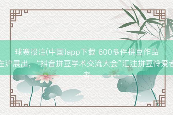 球赛投注(中国)app下载 600多件拼豆作品在沪展出,“抖音拼豆学术交流大会”汇注拼豆怜爱者