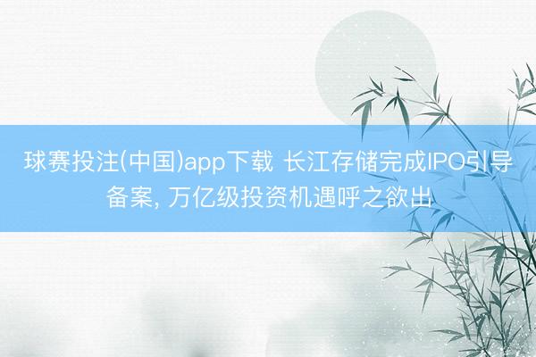 球赛投注(中国)app下载 长江存储完成IPO引导备案， 万亿级投资机遇呼之欲出