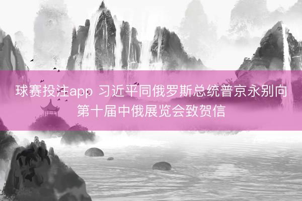 球赛投注app 习近平同俄罗斯总统普京永别向第十届中俄展览会致贺信