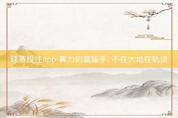 球赛投注app 算力的赢输手， 不在大地在轨谈