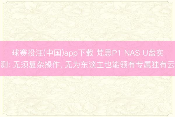球赛投注(中国)app下载 梵思P1 NAS U盘实测: 无须复杂操作， 无为东谈主也能领有专属独有云