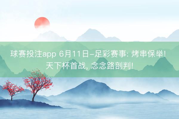 球赛投注app 6月11日-足彩赛事: 烤串保举! 天下杯首战， 念念路剖判!