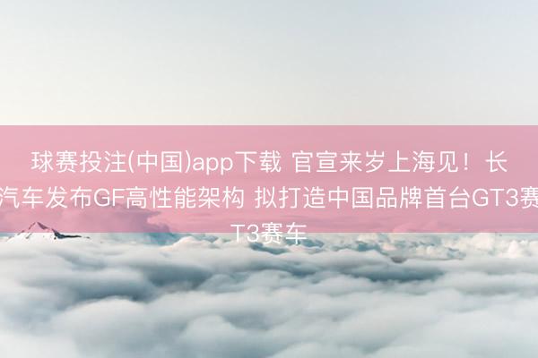 球赛投注(中国)app下载 官宣来岁上海见!长城汽车发布GF高性能架构 拟打造中国品牌首台GT3赛车