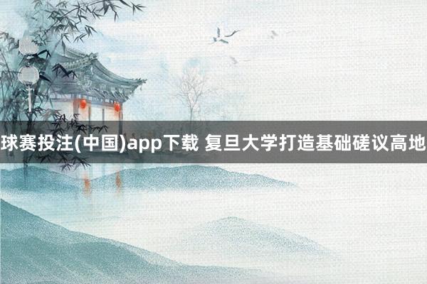 球赛投注(中国)app下载 复旦大学打造基础磋议高地